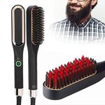 Heated Beard Brush, Electric Mini Beard Straightening Comb Design, Multifunctional Hair Straightener Comb Electric Comb Lebron For Accessories Beard Straightener Brush For Men(Us)