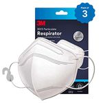 3M 9513 Respirator KN95 with Comfortable 3D Design & 3M™ Advanced Electrostatic Media certified to filter at least 95% airborne particulates and allergens (Face Mask, 3 Units, White)