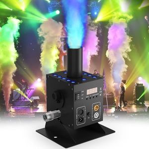 SHEHDS CO2 Jet Machine with 12x3W RGB LED, 3-in-1 Cryo & Light, 90° Adjustable, 16–20ft Range, DMX512, Professional LED Stage Smoke Machine for Concerts, Nightclubs, Theaters, Weddings, Parties.