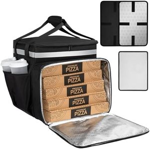 Wigojoy Food Delivery Backpack, Expandable Delivery Backpacks for Hot/Cold with Reflective Strips and Cup Holder. Bike Delivery Bag Backpack Suitable for Uber Eats, DoorDash, and Camping