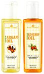 Park Daniel Premium Argan oil and Rosehip oil combo of 2 bottles of 100 ml (200ml), Yellow