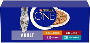 PURINA ONE Mini Fillets Mixed Selection in Gravy Wet Cat Food 40x85g