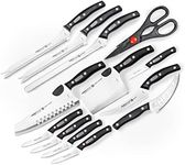 Miracle Blade World Class Professional Series 13 Piece Chef's Knife Collection - Ergonomic and Versatile Flash Forged Blades