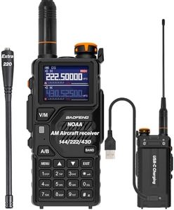 BAOFENG K5PLUS Tri-Band Ham Radio Long Range Walkie Talkies High Power Two-Way Radio with One Touch Frequency Finder Button, USB-C Charging, Color Large Screen Display, NOAA Weather, 999CH