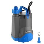 Electric Submersible Water Pump: Tlgsmust 1/3 HP Utility Pump, 2450GPH Thermoplastic Electric Portable Water Pump High Flow Water Removal for Swimming Pool Basement Flood Garden Pond Draining, Blue