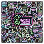 51 Pcs Neon Game Stickers for Kids, Gamer Inspirational Sticker for Water Bottle, Vinyl Waterproof Laptop Decals for Teens Girls Boys, Students Adults Sticker Pack