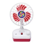 TRIDEO Experience Versatile Cooling: Rechargeable Table Fan with AC/DC Folding Design, LED Light|USB Rechargeable|5-Speed Options|Portable for Home| Office, and Travel.