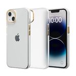 amazon basics Frosted Series | Sleek,Translucent Matte | Anti-Slip, Drop and Camera Protection| Back Case Cover for iPhone 13 6.1"- Translucent White