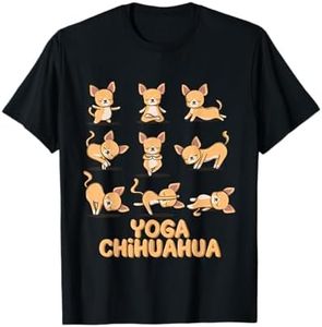 Camicia da yoga Chihuahua per meditazione con posa yoga in chihuahua Maglietta