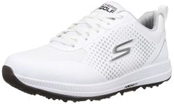 Skechers Men's GO Golf Elite 5 Sport Trainers, White Synthetic/Textile/Black Trim, 7.5 UK