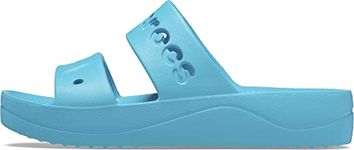 Crocs Women's BayaPltAmznSndl Digital Aqua Sandal-4 Kids UK (208750-4SL)