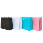 Flora Paperbags- Paper Bags for Return Gifts | Large Carry Bags for Gifting |Large Paper Bags for wedding | Size-12x15x4.5 inches | Pink Color Gift Paper Bags| Pack 0f 5 ||wedding | Birthdays |