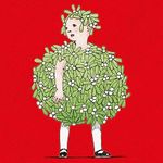 Museums & Galleries Christmas Cards Pack of 8 - Mistletoe Girl Illustration - Eco-Friendly & Recyclable