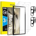 SPARIN For Samsung Galaxy S24 Ultra Screen Protector, 3+2 Pack Tempered Glass Film with Camera Lens Protector, Fingerprint ID Compatible, Installation Alignment Frame Included