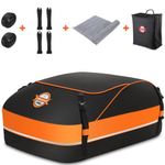 Sailnovo Roof Box Roof Bag 15Cubic/430L Waterproof Soft-Shell Carrier Includes Anti-Slip Mat, 4 Door Hooks, Car Roof Storage Bag for Top of Vehicle with/without Roof Rack Cross Bar