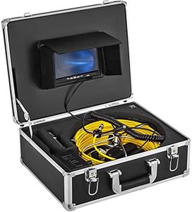 VEVOR Kanalinspektionskamera 7 Zoll Rohrkamera Inspektion 30m Industrielle Rohr-Inspektionskamera, wasserdichte Entwässerung Erkennung mit Zähler 1000TVL HD Kamera, 4500mAh Großer Schwarz