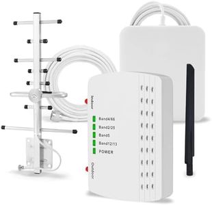 Cell Phone Booster for Home, Up to 6000 Sq.Ft,Cell Phone Signal Booster with 2 Indoor Antennas for Band 66/2/4/5/12/17/13/25,Boost 4G 5G LTE Data for All U.S. Carriers, FCC Approved