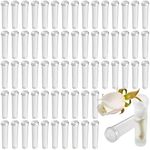 Juvale 100 Pack Floral Water Tubes for Fresh Flowers, Clear Vials with Caps for Floral Arrangements, Florist Supplies (0.7 x 2.75 in)