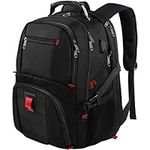 YOREPEK 18.4 Laptop Large Backpacks Fit Most 18 Inch Laptop with USB Charger Port,TSA Friendly Flight Approved Weekend Carry on Backpack with Luggage Strap for Men and Women