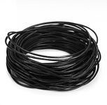 BEADNOVA 1.0mm Round Genuine Leather Cord for Bracelet Beading Jewelry Making 10 Meters/11 Yards Black