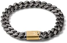 Bulova Jewelry Men's Classic Stainless Steel Chain Link Bracelet with Clasp Closure