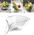 AWAVM Drain Basket Funnel for Kitchen Sink,Sink Strainer,Multifunctional Drainage Basket Drain Filter Large Capacity Vegetable Washing Basket Dry and Wet Separation Fruit Tray