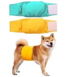 BUSHIKO 2pcs Reusable Wrap Diapers for Male Dogs, Leak Proof Nappie Dress,Washable Puppy Belly Band (Size: L, Adjustable Waist: 45cm - 55cm)