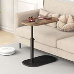 C Shaped Side Table, Adjustable Hei