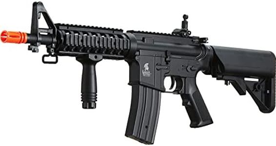 Lancer Tactical RAS CQB MK18 Airsoft AEG Piactinny Rifle w/Nimh Battery & Charger, 1000 Rounds 0.20g 6mm BBS (Color: Black)