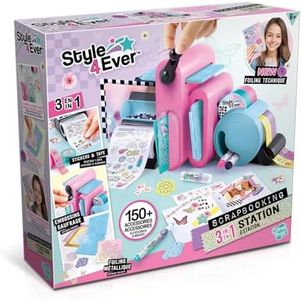 Canal Toys Scrapbooking 3 in 1 Station - Customise Your Notebook - 150+ DIY Accessories Included, Hours of Creativity, Embossing, Tapes and and Sticker Factory