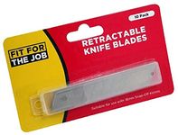 Fit For The Job 10 pack Snap Off Blades for 18mm Snap Off Knife for DIY, Home and Arts & Crafts with 7 Stainless Steel Snap Off Sections for Long Life