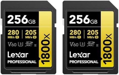 Lexar Gold Series Professional 1800x 256GB UHS-II SDXC Memory Card, 2-Pack