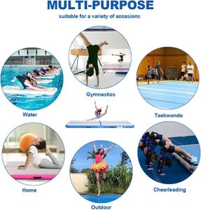 FBSPORT 4M Inflatable Gymnastics Mat – Air Track for Home Training