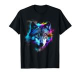 Wolf Art Colourful Animal Motif Artwork Wolf T-Shirt