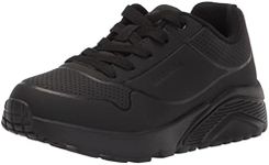 Skechers Boys Uno Lite - Delodox Sneaker Casual Shoe, Black/Black, 1 US Big Kid