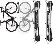 Steadyrack Bike Rack - Classic Vertical Wall Mount for Garage, Easy Lift Indoor Bike Storage Solution for Home, Bicycle Hangers for Garage Can Hold up to 77 lbs- 2 Pack