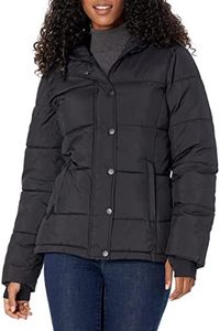 Amazon Essentials Women's Heavyweight Long-Sleeve Hooded Puffer Coat (Available in Plus Size), Black, 1X