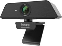 Innex C470 4K Webcam with Microphone, AI Auto-Framing, 5X Digital Zoom, Auto Light Correction, for Zoom, Microsoft Teams, 120 Degree Wide Angle Webcam for PC, Mac, Windows, Video Call, Live Streaming