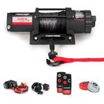 FIERYRED 5500LBS Electric Winch - 12V Towing Winch with Synthetic Rope ATV Winch Kits for Towing ATV/UTV Off Road Trailer