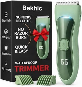 Body & Groin Hair Trimmer with LED Light – Waterproof Electric Trimmer for Men & Women, Skin-Friendly Ceramic Blade, Travel Lock, Rechargeable Razor for Pubic Area, Chest, Bikini & Sensitive Skin