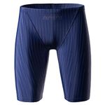 MY KILOMETRE Jammer Swimsuit Mens Solid Swim Jammers Endurance Long Racing Training Swimsuit Navy-L