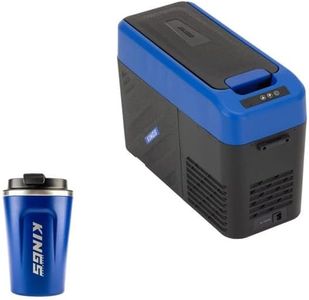 Adventure Kings Portable Console Fridge 13.5L 12V & 24V + Blue Insulated Coffee Cup 380ml