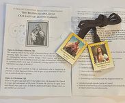 Brown Scapular Our Lady of Mount Carmel and the Sacred Heart of Jesus.