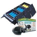 allpondsolutions Koi Fish Pond Filter Box System - Kit Inlcudes 36w UV Sterliser and 10000L/H Pond Pump - For Ponds up to 18000 litres.