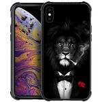 CARLOCA Compatible with iPhone Xs Max Case,iPhone Xs Max Cases for Boys Men Boyfriend,Gangster Lion Pattern Design Shockproof Anti-Scratch Case for iPhone Xs MAX