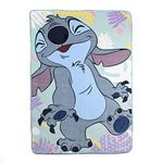 Disney Lilo & Stitch Kids Fleece Oversized Blanket EXPRESSIONS for Toddlers, All Season Super Soft Comfy Plush Flannel Blanket, Best Gifts for Boys and Girls, 60x90 inches (Official Disney Product)