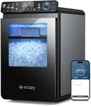 ecozy Smart Nugget Ice Maker Countertop, First Full-Color Smart Panel Ice Machine with APP Control, Double-Layer Insulation, 44 lbs/24H Soft Pellet Chewable Ice, Pull-Out Water Tank, Self-Cleaning