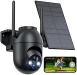 Security Camera Wireless Outdoor - 360° PTZ Camera Surveillance Exterieur Solar Panels ＆ Battery VIMKIM Home Security Camera Color Night Vision Pir Motion Detection 2-Way Audio