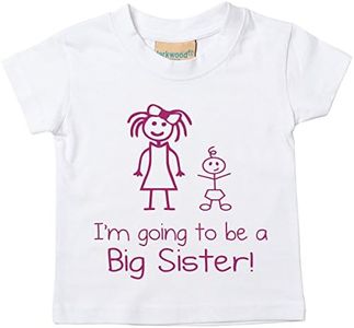 60 Second Makeover Limited I'm Going to Be a Big Sister White Tshirt Baby Toddler Kids Available in Sizes 0-6 Months to 14-15 Years New Baby Sister