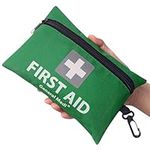 General Medi Mini First Aid Kit, 92 Pieces Small First Aid Kit - Includes Emergency Foil Blanket, Scissors for Travel, Home, Office, Vehicle, Camping, Workplace & Outdoor (Green)